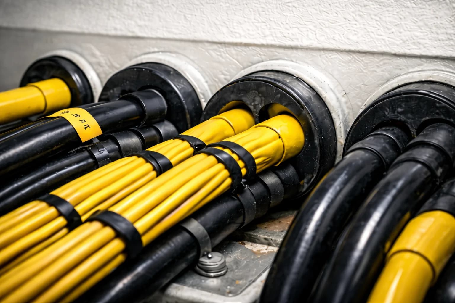 Marine cable glands and panel entry