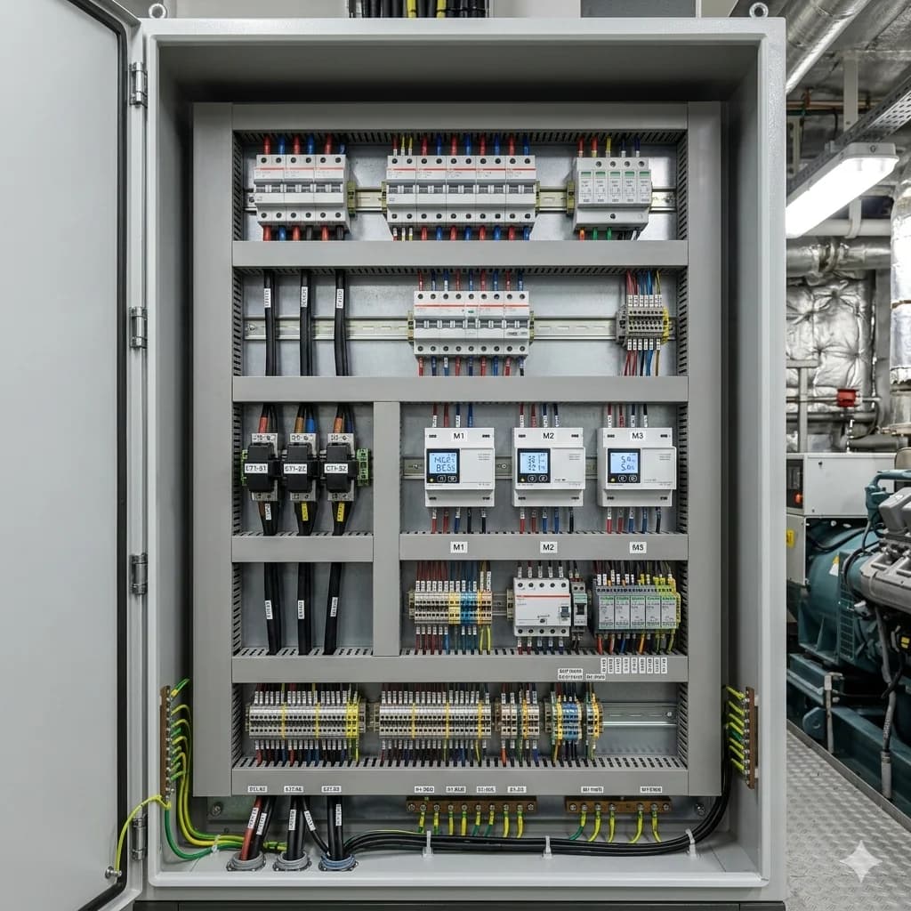 Marine current transformer CT metering