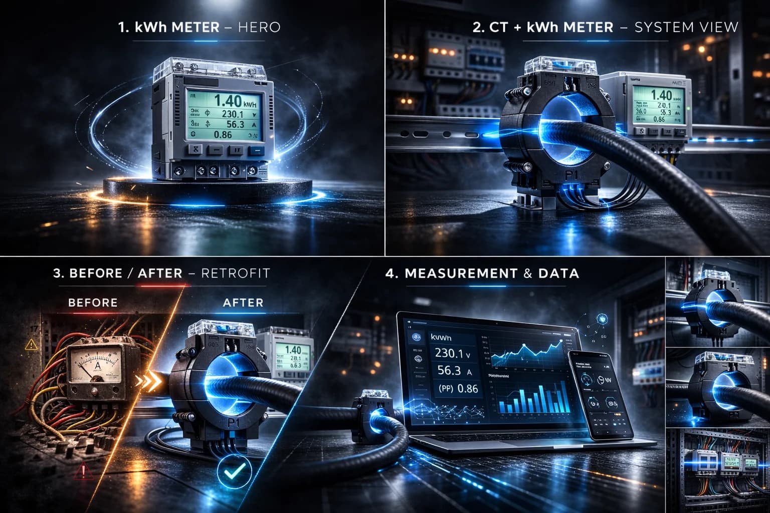 Marine power metering system